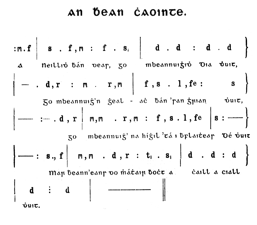 An Bhean Chaointe - Amhráin Chúige Uladh 1927