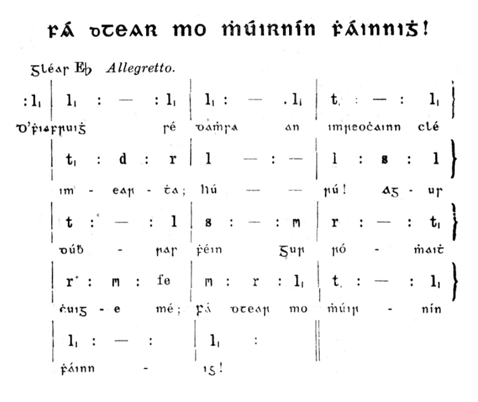 Fá dTear mo Mhuirnín Fháinnigh